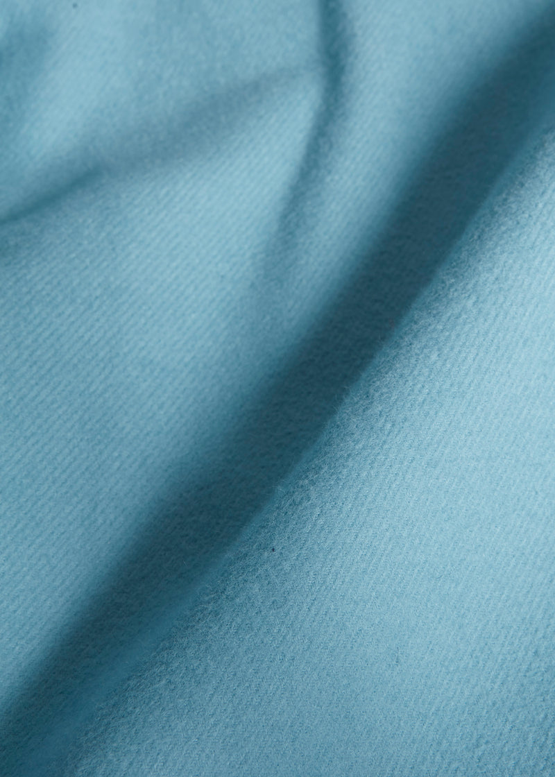 AAMENOFI LIGHT BLUE COTTON JACKET WITH FRONTAL POCKETS