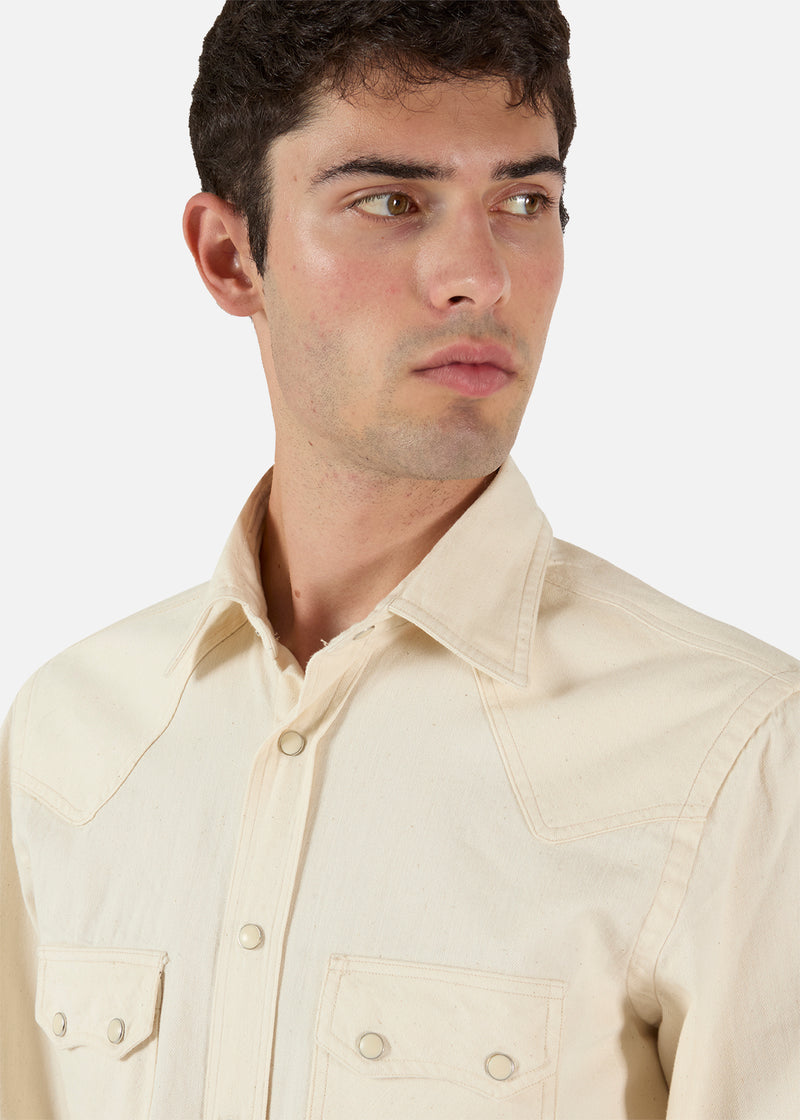AARIOSTO DENIM WESTERN SHIRT