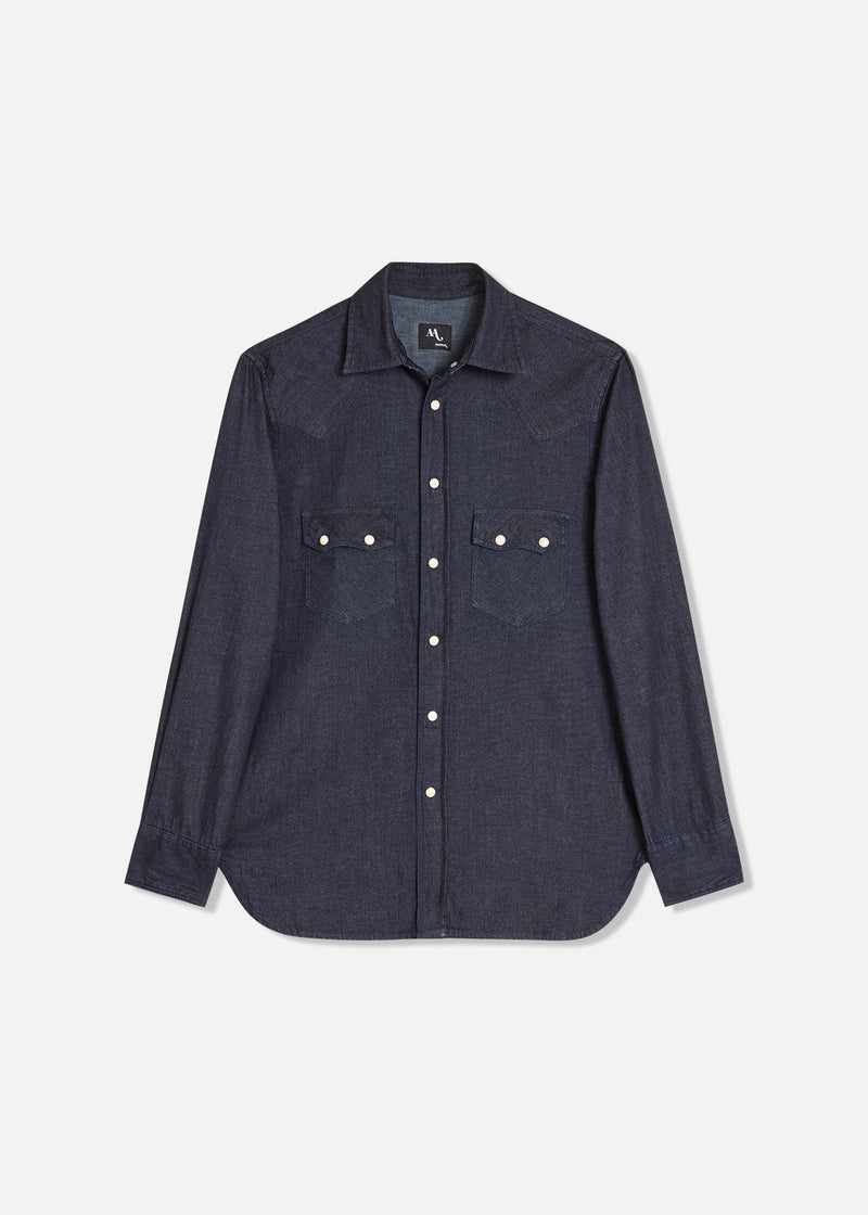 AARIOSTO DENIM WESTERN SHIRT