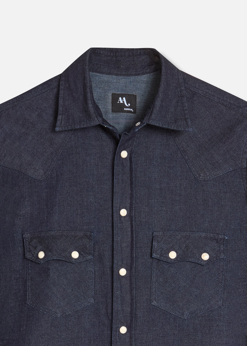 AARIOSTO DENIM WESTERN SHIRT