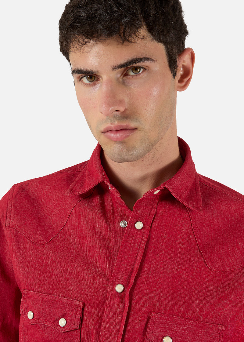 AARIOSTO DENIM WESTERN SHIRT