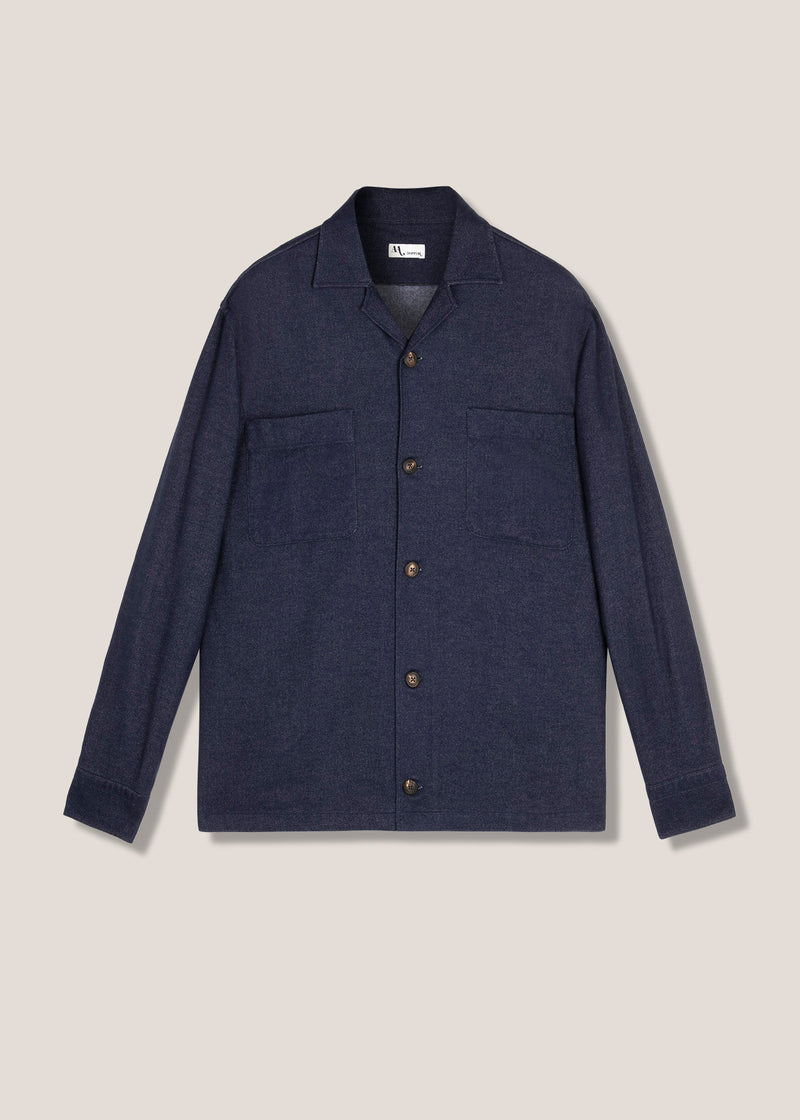 AABBA BLUE COTTON OVERSHIRT