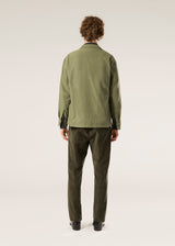 AABBA GREEN COTTON OVERSHIRT