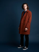 AALBANY RUST DOUBLE BREASTED COAT