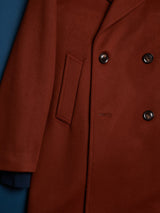 AALBANY RUST DOUBLE BREASTED COAT