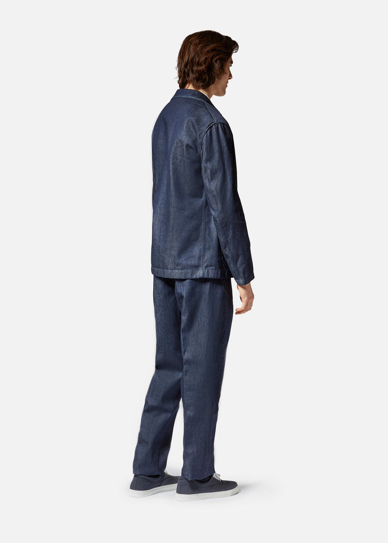 AANSONIA DENIM DOUBLE BREASTED BLAZER