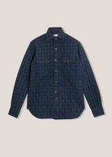 AANTERO GREEN CHECKED OVERSHIRT