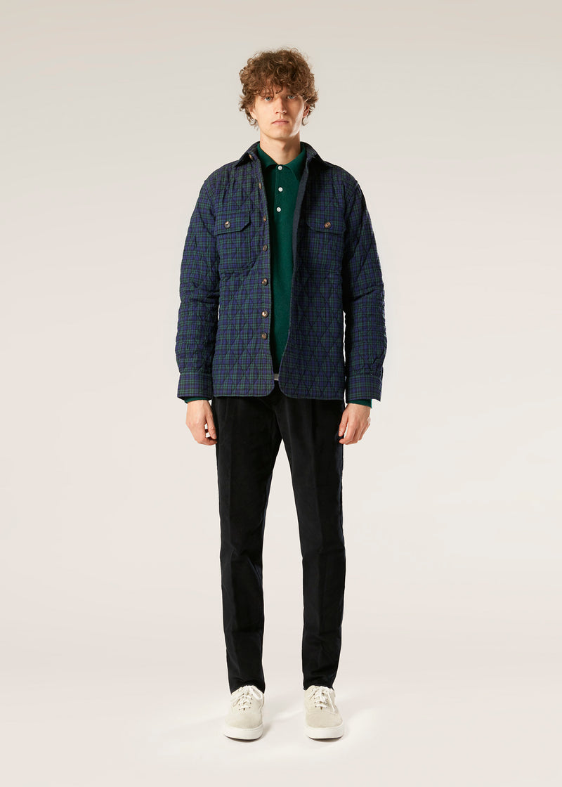 AANTERO GREEN CHECKED OVERSHIRT