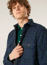 AANTERO GREEN CHECKED OVERSHIRT
