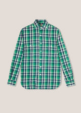 AANTERO GREEN FLANNEL CHECKED SHIRT