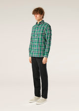 AANTERO GREEN FLANNEL CHECKED SHIRT