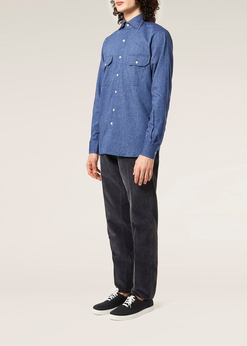 AANTERO BLUE FLANNEL SHIRT