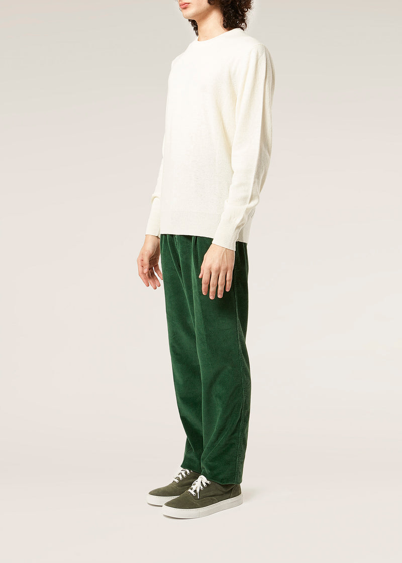 AANTIOCO SINGLE PLEATD COTTON CORDUROY TROUSERS