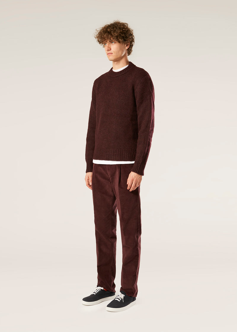 AAPPIO BURGUNDY WOOL AND ALPACA SWEATER