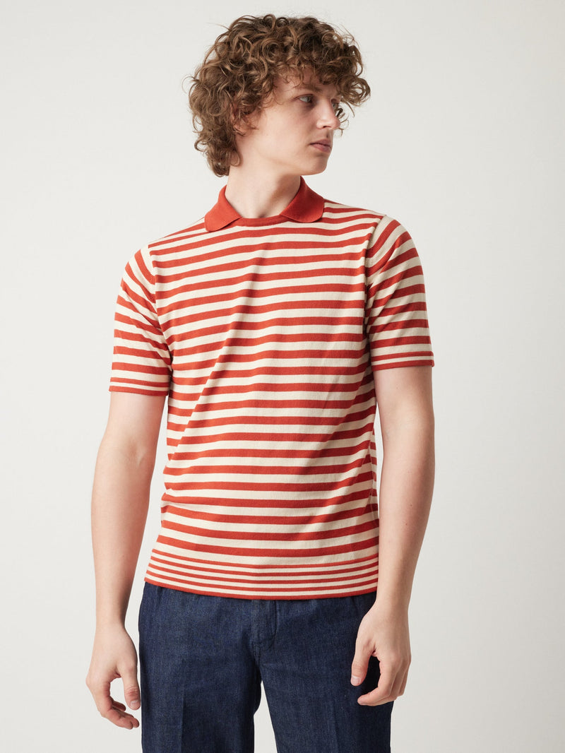 AARDESIA STRIPED CREWNECK WITH SHORT SLEEVES