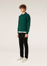 AARIC GREEN WOOL POLO SHIRT