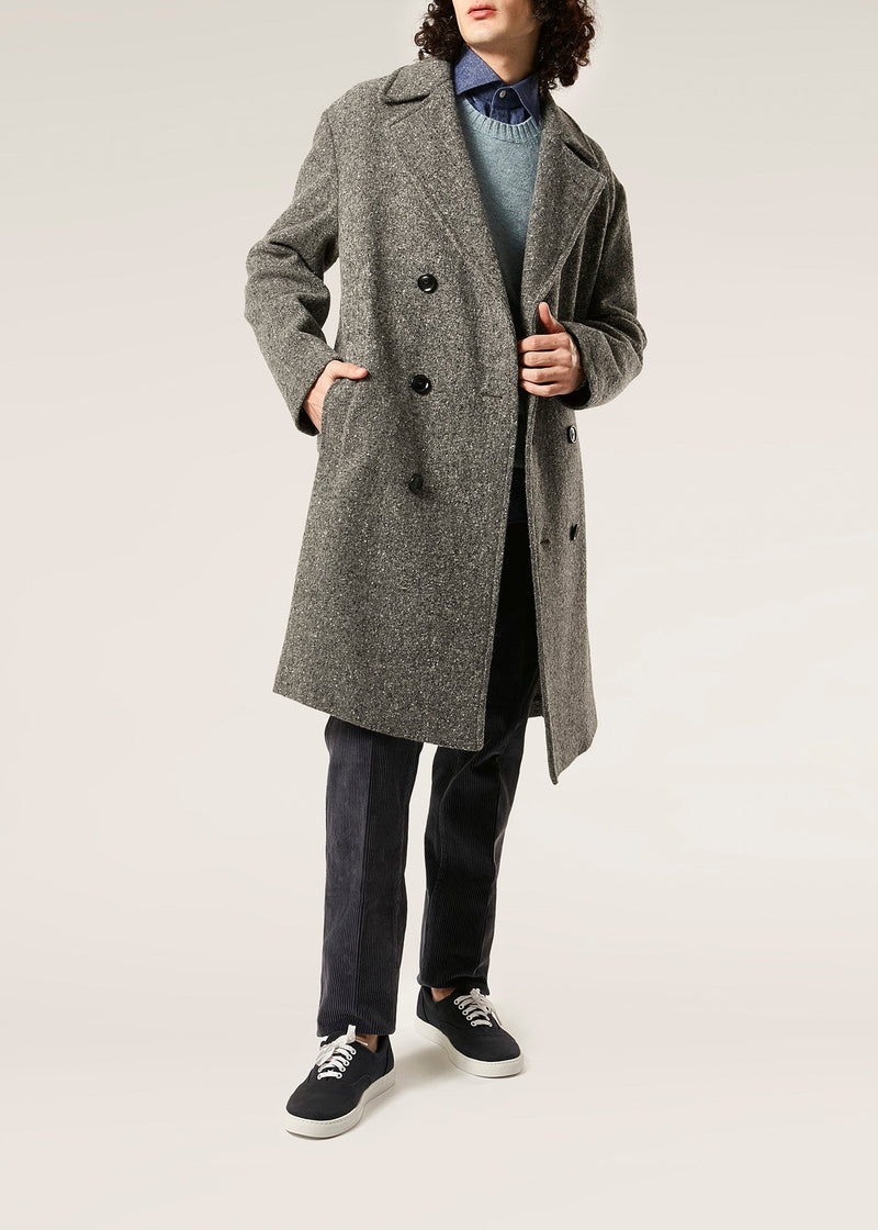 AATHENE GREY DOUBLE-BREASTED COAT